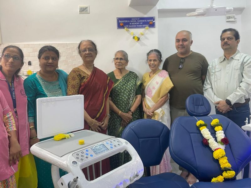 Inauguration of new Dental Chair at Dadar Centre by Smt. Shanteri Nagesh Nayak and her son Naresh Nayak - GSBS Medical Trust - Dadar - Mumbai