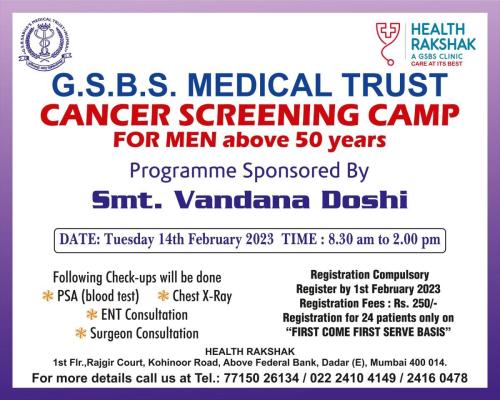 Cancer Screening Camp for Men