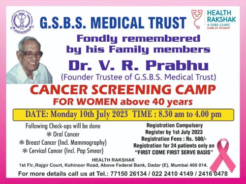 Cancer Screening Camp for Women