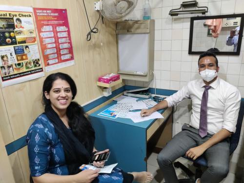 Dr. Tej Shah, Orthopaedic Surgeon with a participant of the camp