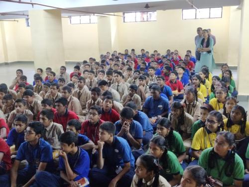 The students of Kamaraj School, Dharavi